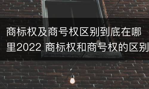 商标权及商号权区别到底在哪里2022 商标权和商号权的区别