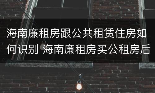 海南廉租房跟公共租赁住房如何识别 海南廉租房买公租房后悔了