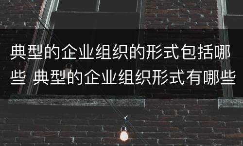 典型的企业组织的形式包括哪些 典型的企业组织形式有哪些