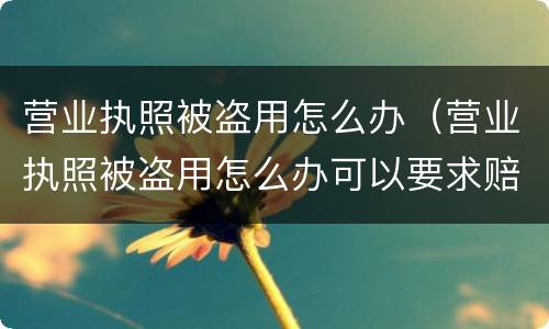 营业执照被盗用怎么办（营业执照被盗用怎么办可以要求赔偿吗）