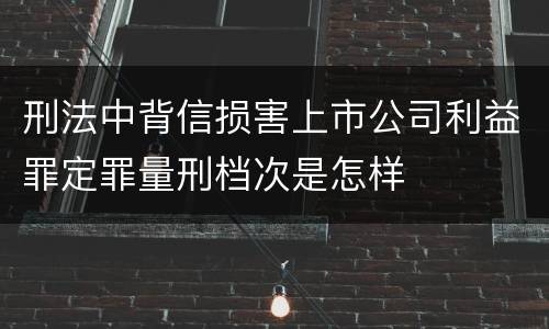 刑法中背信损害上市公司利益罪定罪量刑档次是怎样