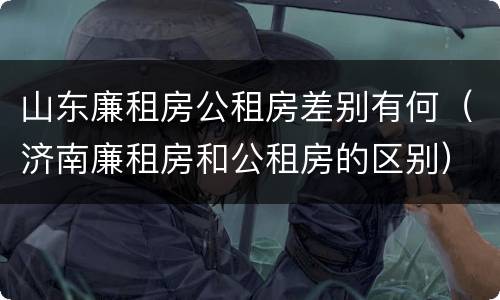 山东廉租房公租房差别有何（济南廉租房和公租房的区别）