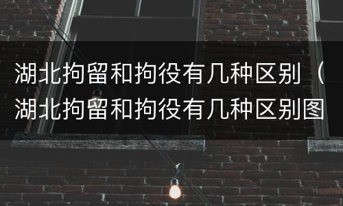 湖北拘留和拘役有几种区别（湖北拘留和拘役有几种区别图片）