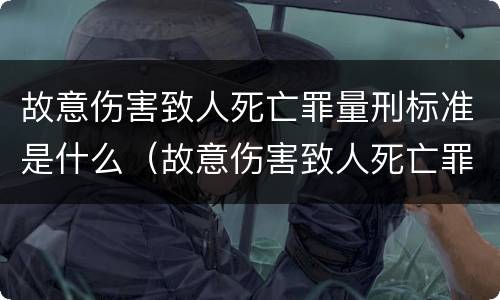 故意伤害致人死亡罪量刑标准是什么（故意伤害致人死亡罪量刑标准是什么）