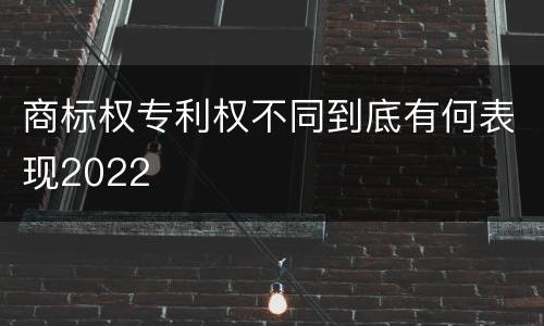 商标权专利权不同到底有何表现2022