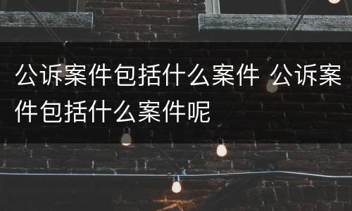 公诉案件包括什么案件 公诉案件包括什么案件呢