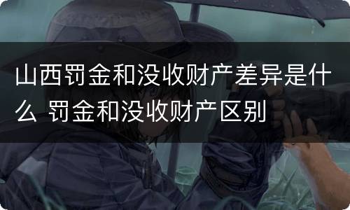 山西罚金和没收财产差异是什么 罚金和没收财产区别