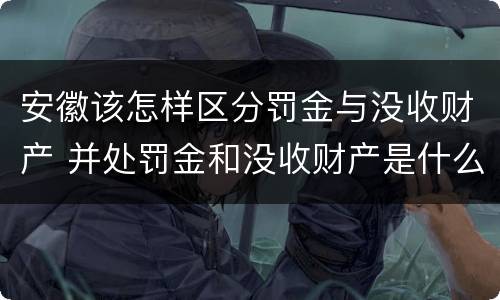 安徽该怎样区分罚金与没收财产 并处罚金和没收财产是什么意思