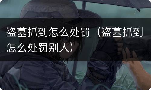 盗墓抓到怎么处罚（盗墓抓到怎么处罚别人）