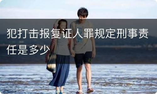 犯打击报复证人罪规定刑事责任是多少