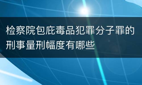 检察院包庇毒品犯罪分子罪的刑事量刑幅度有哪些