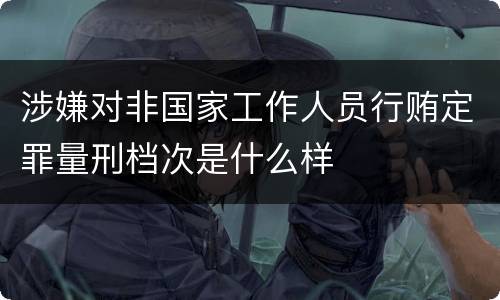 涉嫌对非国家工作人员行贿定罪量刑档次是什么样