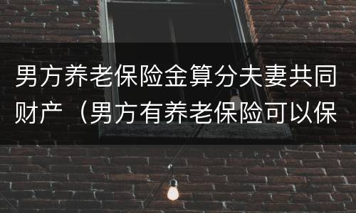 男方养老保险金算分夫妻共同财产（男方有养老保险可以保生育保险吗）