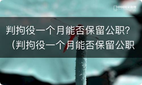 判拘役一个月能否保留公职？（判拘役一个月能否保留公职人员）