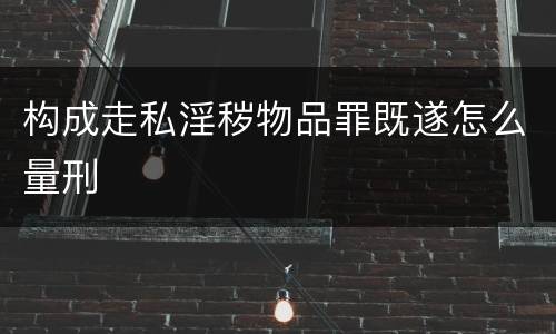 构成走私淫秽物品罪既遂怎么量刑